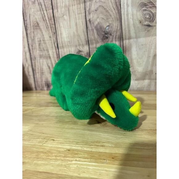 Green Triceratops Plush Dinosaur 14” - Picture 1 of 7